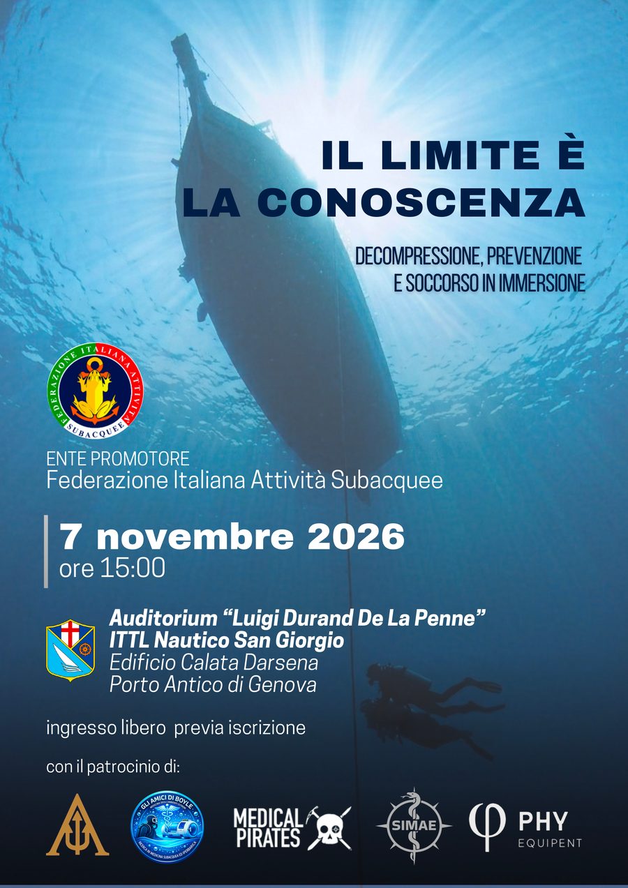 Locandina del convegno Il limite è la conoscenza, Genova 7 novembre 2026