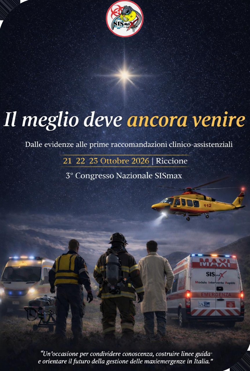 Locandina del 3° Congresso Nazionale SISmax, Riccione 21-23 ottobre 2026